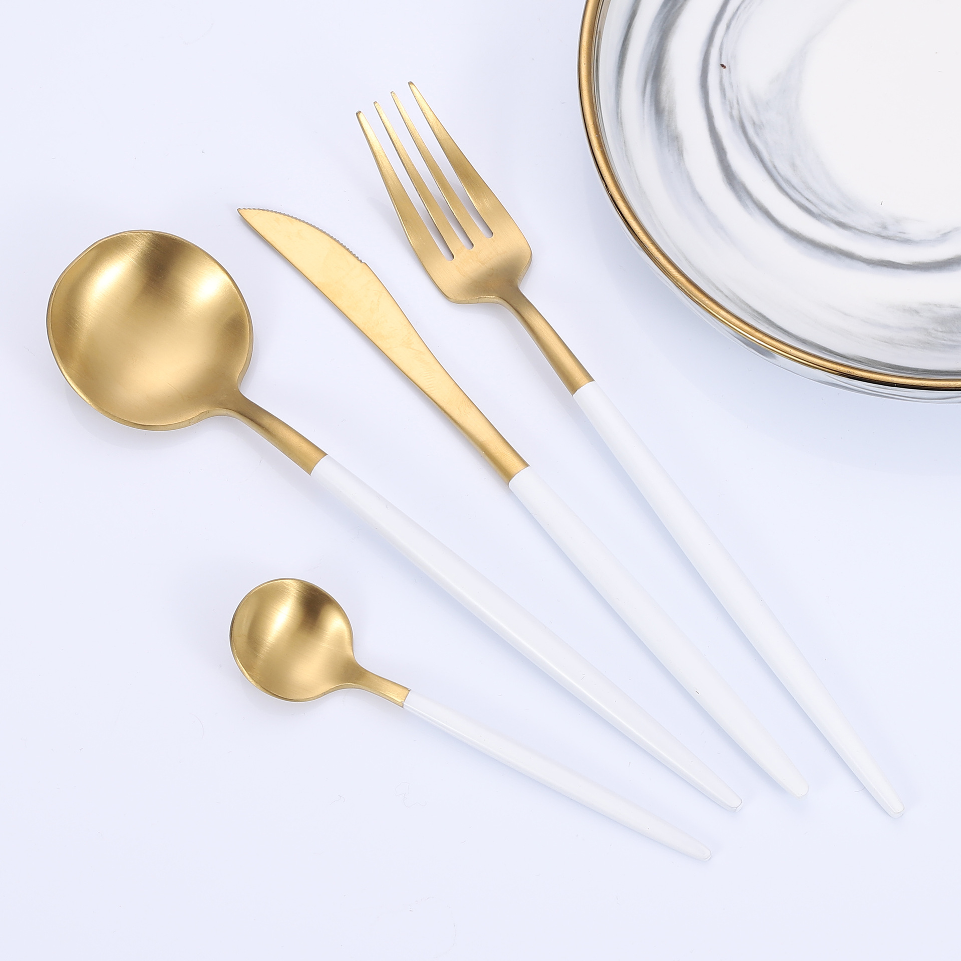 brushed silverware